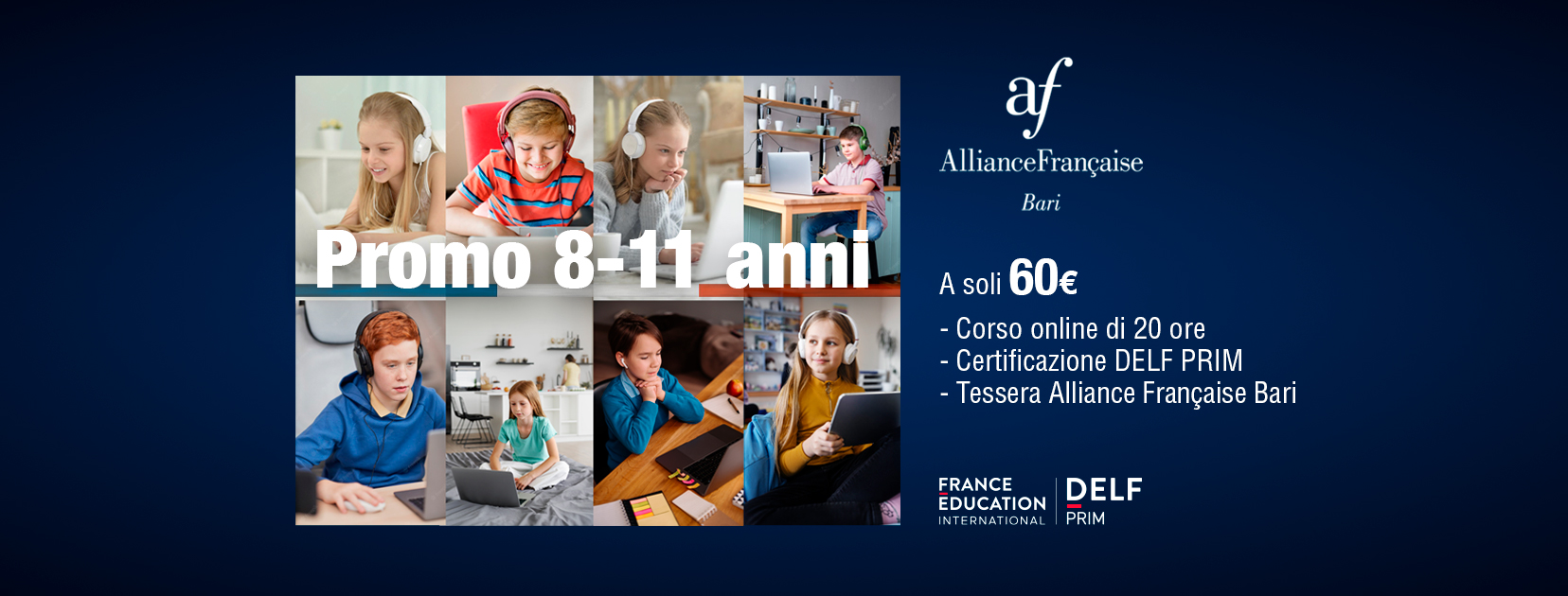 Certificazione e corso DELF Prim A1.1 per bambini (8-11 anni)